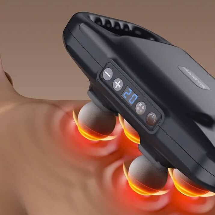 Pistola de Masajes de 4 Cabezas