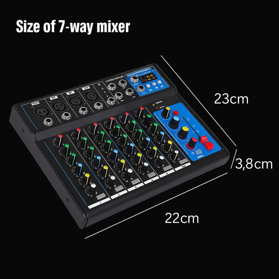 CONSOLA BLUETOOTH DE 7 CANALES.