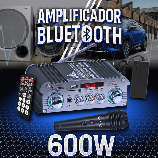 Amplificador Bluetooth con Micrófono 600W