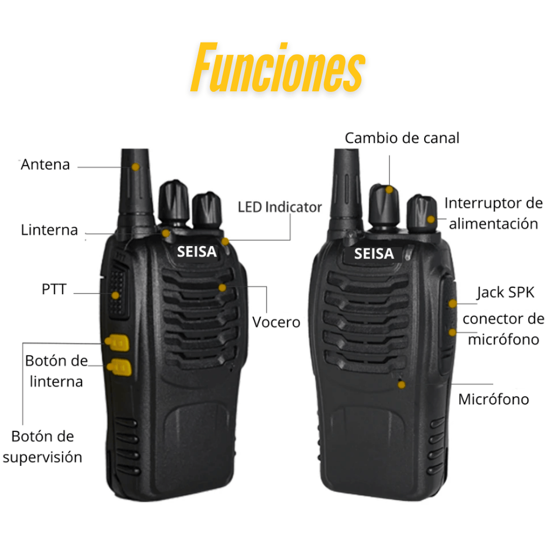 KIT 2 RADIOS DE COMUNICACIÓN LARGO ALCANCE