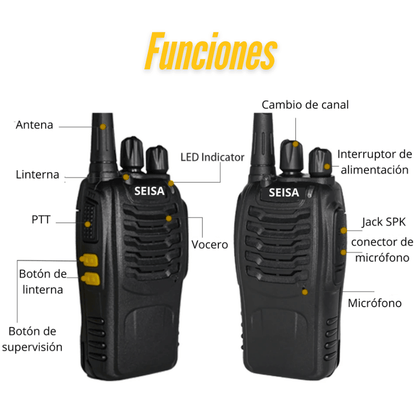 KIT 2 RADIOS DE COMUNICACIÓN LARGO ALCANCE