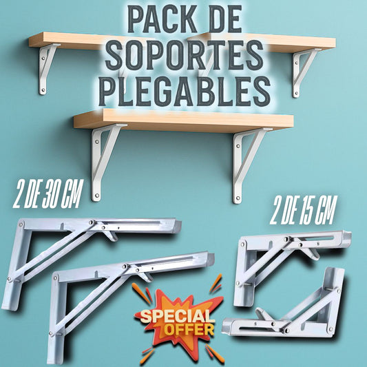 4 Soportes Plegables Para Repisas