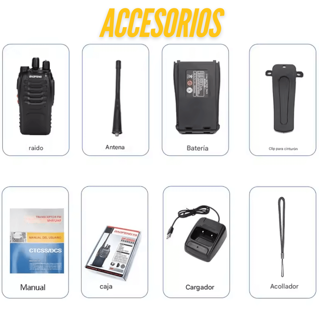 KIT 2 RADIOS DE COMUNICACIÓN LARGO ALCANCE