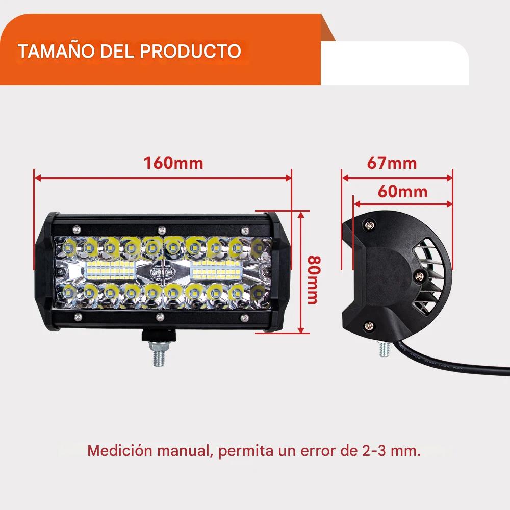 2 Potentes Faros Led 120W + 120W (Lentes HD Visión)
