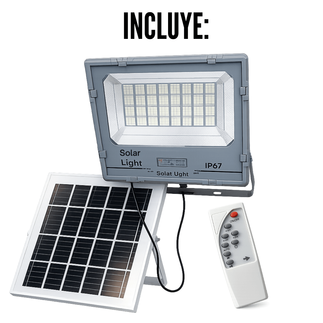 REFLECTOR LED SOLAR CON PANEL SOLAR – Tienda 1