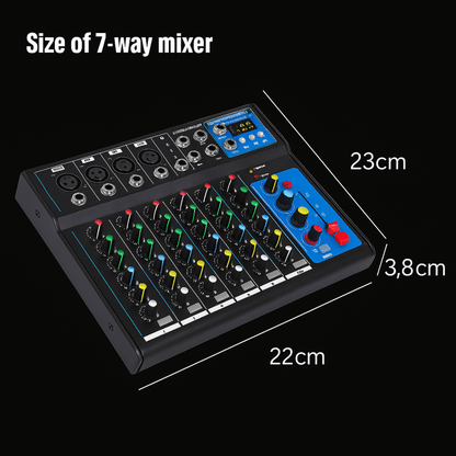 CONSOLA BLUETOOTH DE 7 CANALES.