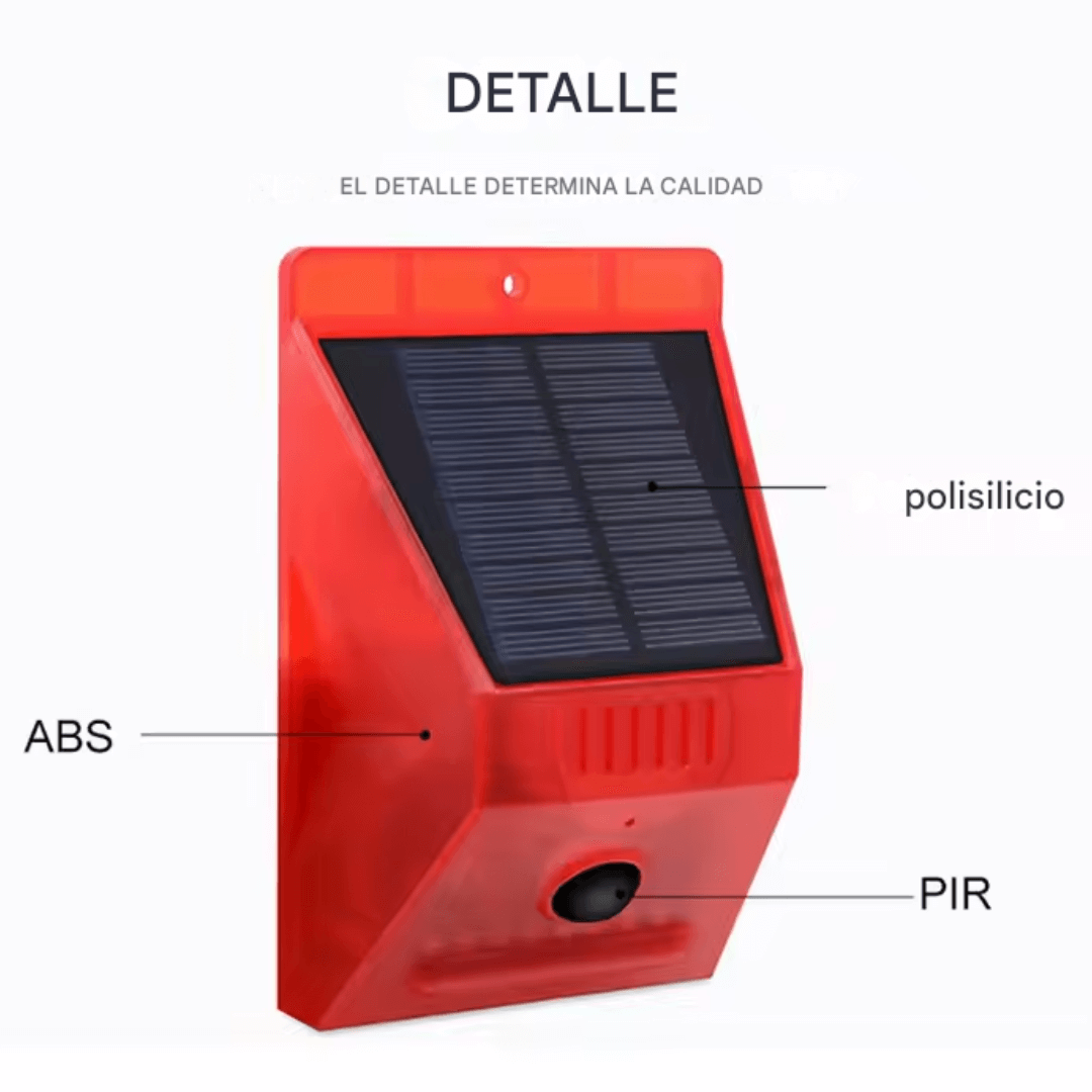 Alarma Solar Potente con Sensor de Movimiento