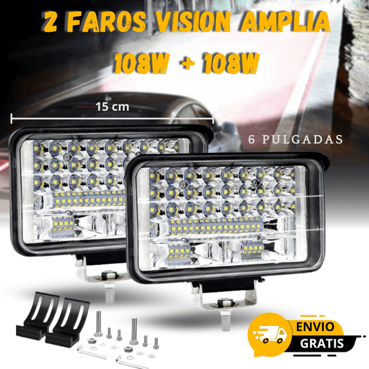 2 FAROS LED POTENTES 6 PULGADAS