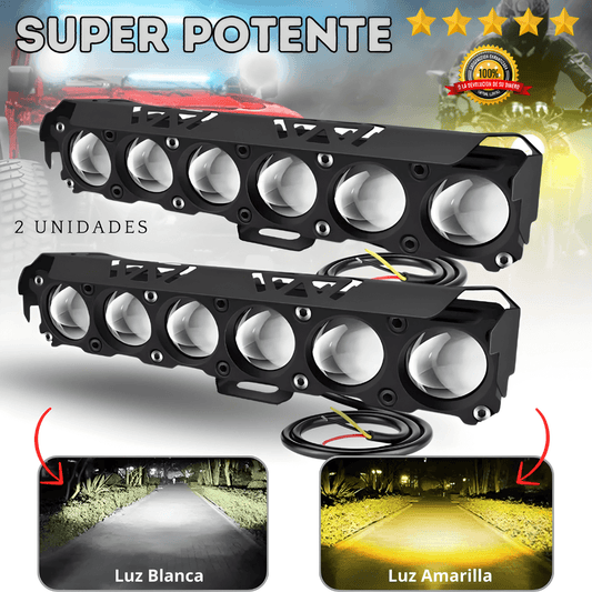2 Exploradores con 12 Faros Led Doble Color