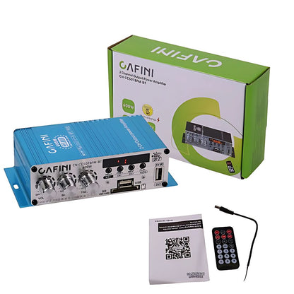 Amplificador 600W Bluetooth con Carga Rápida