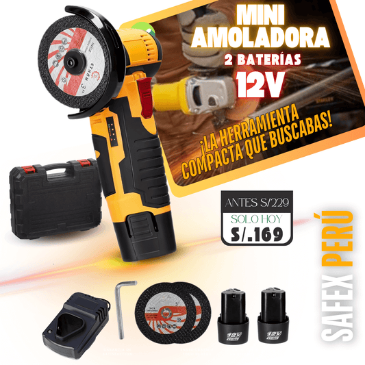 MINI AMOLADORA 12V DOBLE BATERÍA